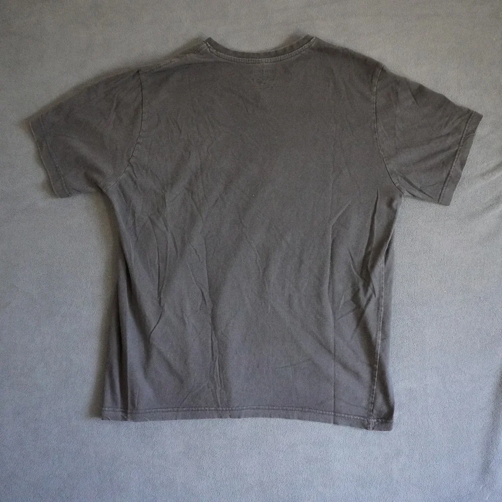 True Religion Mens V-Neck Graphic T-Shirt XL Black Eagle Dry Goods Supplies Tee